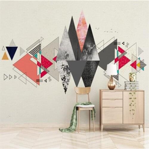 Custom Mural Wallpaper Modern Minimalist Personality Geometric TV Background Wall Painting