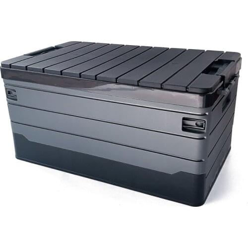 Brand new wood grain reinforced thickened PP plastic folding box moving logistics box multifunctional car storage box