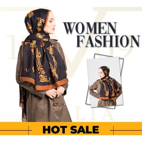 2020 Hot Sale Women 90x200 cm Mustard Pavia Shawl Silky Scarf Muslim Hijab Wrap Female Neck Warm Headband Face Mask Lady