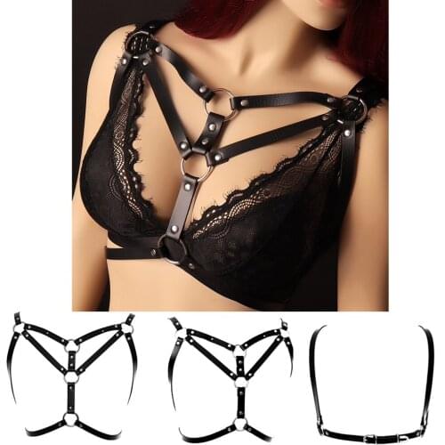 PU Leather Harness Belts Body Bondage Rock Punk Stylish Accessories Waist Straps Chest Harness Fashion Women Men Gothic Handmade