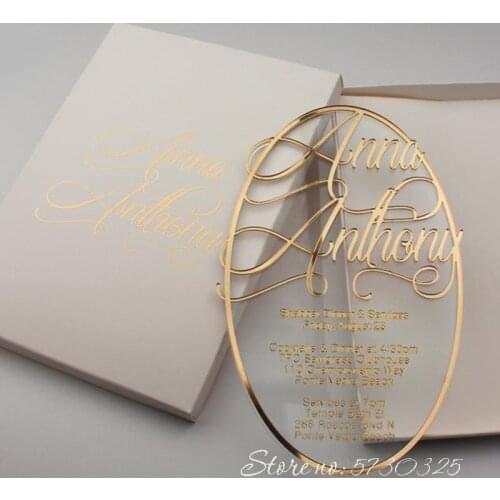 Transparent Wedding Invitation Clear Invitation Acrylic Custom Wedding Luxury Invitations Crystal Invitations Mirror Wedding