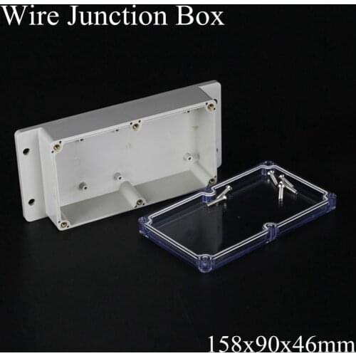 158x90x46mm ABS IP65 Waterproof Plastic Wire Junction Box With Mounted Distribution Clear Enclosure Transparent Project Case
