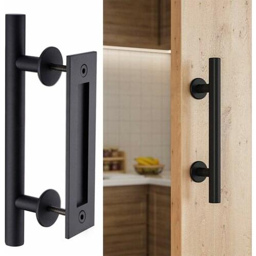 Sliding Barn Door Handle Pull Flush Recessed Wood Furniture Hardware For Cabinet Cupboard Interior Doors