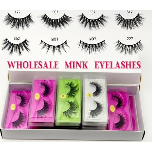 Wholesale lashes 30/50/100/Pairs 3D Mink Lashes Bulk Natural Long False Eyelashes Hand Made Makeup Eye Lashes 3D Mink Eyelashes