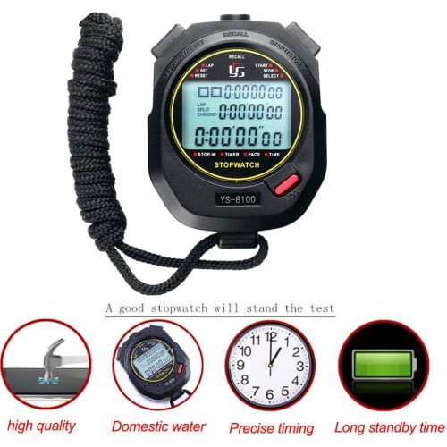 Handheld Digital Stopwatch Timer Chronograph Sports Training Timer Stop Watch Outdoor Sports Running Chronograph Stop Watch