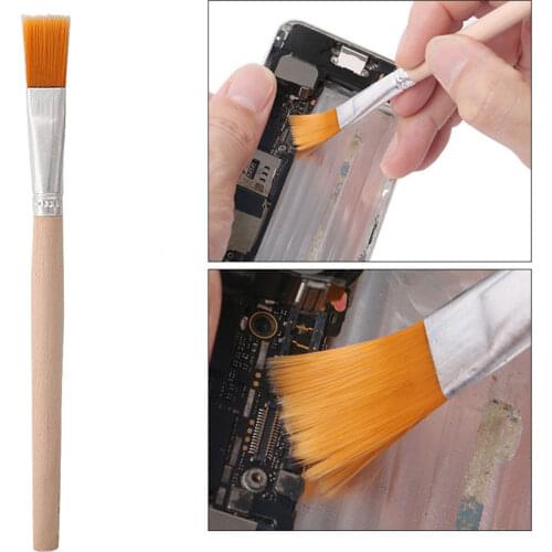 DIYFIX Soft Dust Cleaning Brush with Wooden Handle for Mobile Phone Tablet Laptop PC Repair Clean Tools