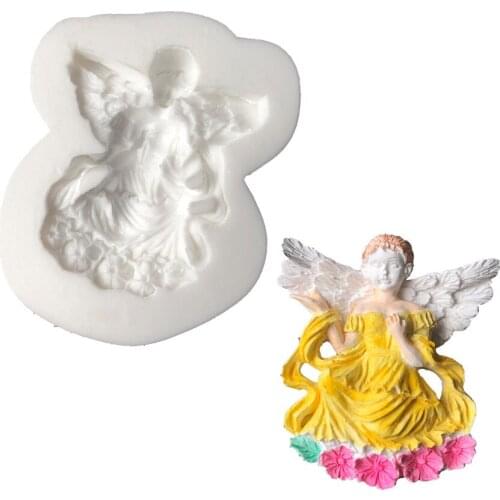 Sugarcraft big Angel Frame silicone mold fondant mold cake decorating tools chocolate gumpaste mold