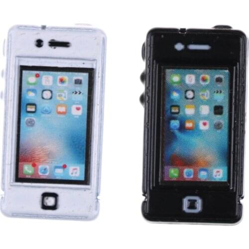 TOYZHIAJIA Hot Selling 1/6 1/12 Scale mini phone Dollhouse Miniature Toy Doll Food Kitchen living room Accessories