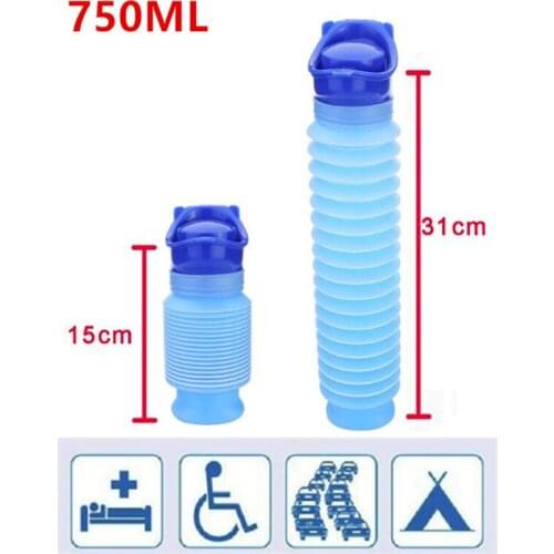 High Quality 750ML Portable Adult Urinal Outdoor Camping Travel Urine Car Urination Pee Soft Toilet Urine Help Men Toilet