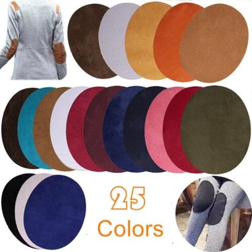 WhatIlife 1Pcs Suede Fabric Oval Patches Iron On Clothes Elbow Knee DIY Repair Decorative Appliques For Backpack Badges 14*11cm