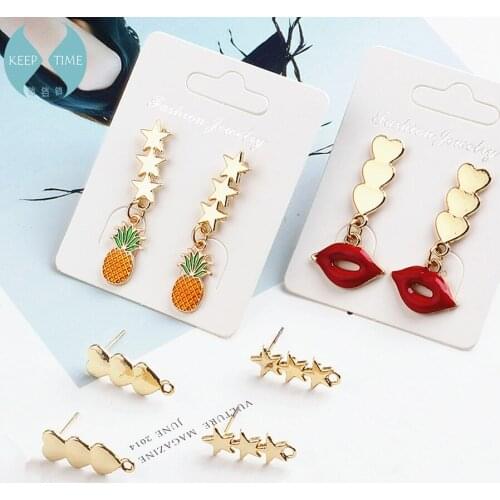 DIY accessories Korea love star earringspalmbeach three alloy material pendant pendant earrings earrings