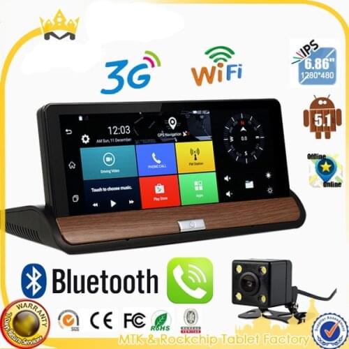 3G central console navigation instrument CarLog 7 inch Android GPS Navigation with Dvr