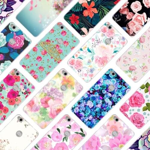 MLLSE Color Flower Pink roses Fashion Case Cover for Huawei NOVA 3 3i 4 Honor V20 8X 8A 7A Pro 7X 7C 7S 8 9 10 Lite Play Cover