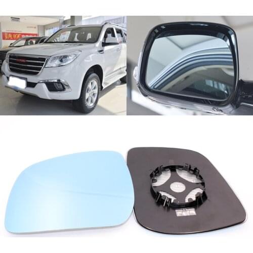 For Haval H9 Car Side View Door Wide-angle Rearview Mirror Blue Glass With Base Heated 2pcs