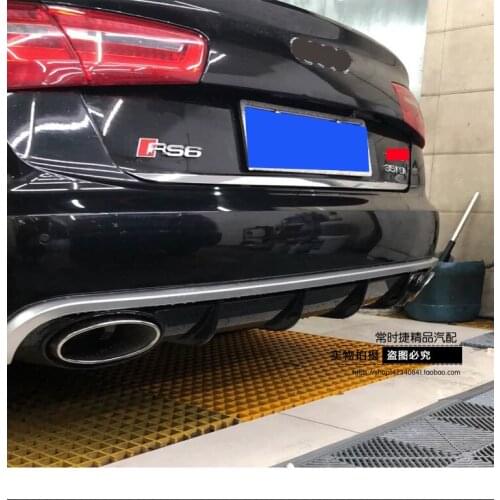 Suitable for Audi 12-18 A6l Refitted Upgraded Rear Lip and Tail Throat Rs6 Bilateral Exhaust Pipe Double Barrel