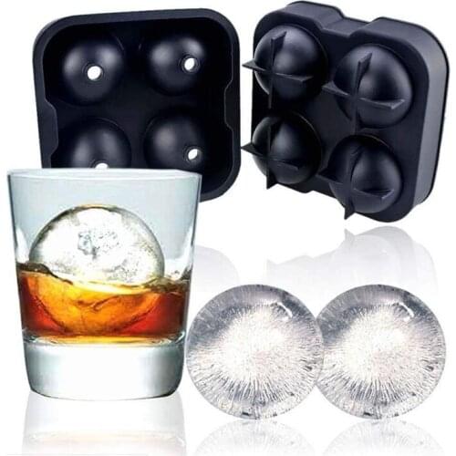 Ice Cream Ball Maker Mold Novelty Food-Grade Silicone Ice Mold Tray For Infused Ice Or Whiskey Round Spheres Ice Cube