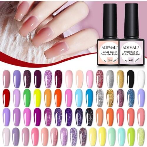8ml Gel Nail Polish For Nails Semi Permanent Soak Off Gel UV LED Varnishes Base Top Matte Coat Gel Polish Nail Art