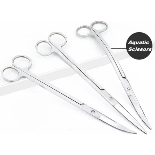 Aquarium Tank Cleaning Tools Plant Scissors Tool Stainless Steel Waterweed Aquarium Scissor Aquatic Plants Grass Scissors Set