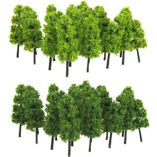 20 Pcs Fake Trees Model 6.3cm Height Artificial Scenery Street Railroad Diorama Landscape For Garden Home Decoration Accessories