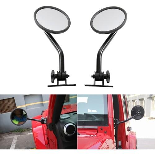 KKMOON Round Mirrors Side Rear View Mirrors 4x4 Off-road Mirror A Column Reversing Mirror Fit for Jeep Wrangler TJ LJ YJ JK