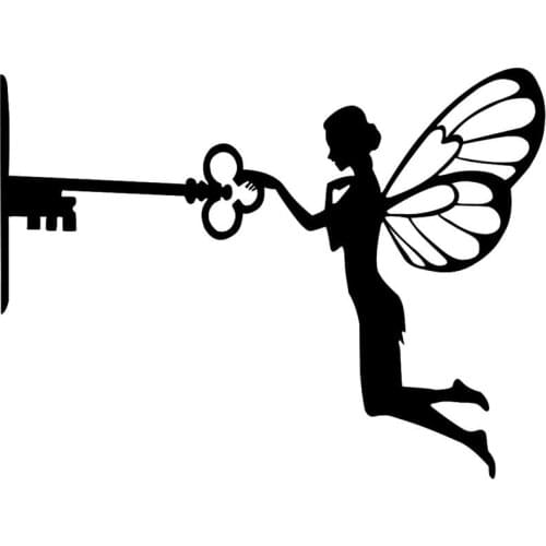 Creative Iron Art Fairy Elf Tree Plug Decor Outdoor Stake Metal Art Elf Silhouette Inserting Ornament Fairy Garden Decoration