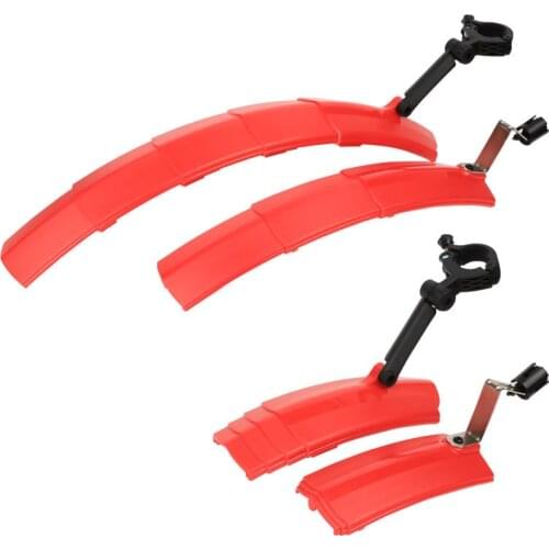 2pc Bike Fenders Front and Rear Adjustable Bike Splash Guard Folding Mudguard 26 Inch Retractable Bike All-inclusive Rain Shield