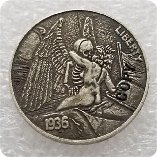 Hobo Nickel Coin_Type #64_1936-D BUFFALO NICKEL copy coins commemorative coins collectibles