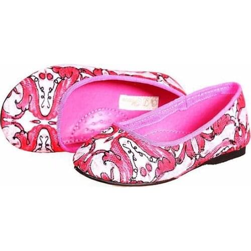 Girls Shoes Majolica Print Baby Girl Shoes Princess 2021 Brand Designer Children Shoes Girls Flat with Kids Shoes 3Colors