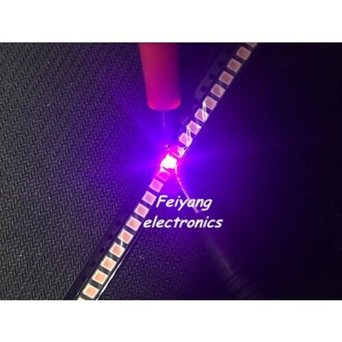 Wholesale 500pcs Purple UV POWER TOP 1210 3528 UV SMD SMT PLCC-2 2500 MCD Ultra Bright LED New