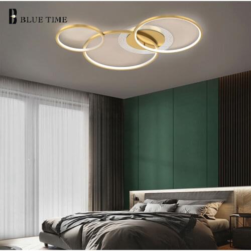 Modern Led Chandelier Gold Indoor Ceiling Mounted Chandelier Lamp for Living room Bedroom Dining room Kitchen Lighting Fixtures
