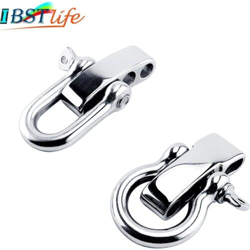 Stainless Steel 304 D Bow Adjustable Shackle Buckles Paracord Bracelet Parachute Cord Hardware DIY Outdoor Travel Kits Carabiner