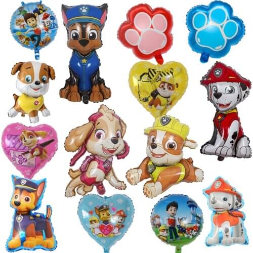 Paw patrol Dog balloon Chase Marshall Sky Rubble latex balloon Aluminum film balloon Children birthday party balloon decoration