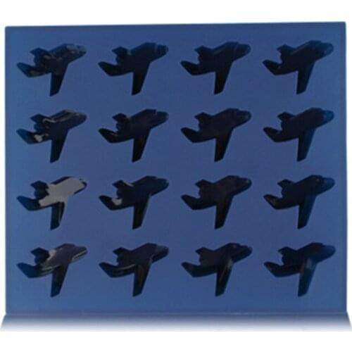 3D Blue Silicone Airplane Ice Mold Handmade Aircraft Ice Cube Tray Maker Easy Released Ice Chocolate Baking Molds