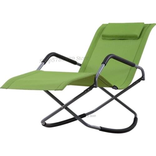 Lounge chair folding lunch break nap office single portable rocking chair balcony home leisure chair adult net red recliner