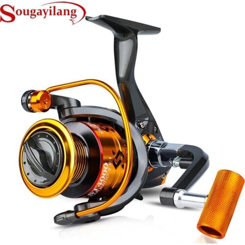 Sougayilang Spinning Fishing Reel 12BB 5.5:1 Metal Spool Portable Fishing Reels Wheel for Saltwater Freshwater Fishing