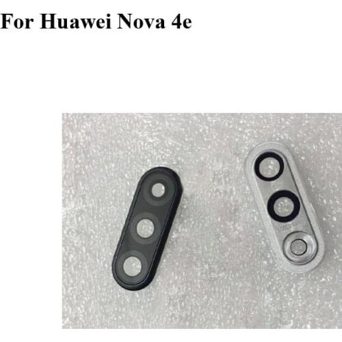 For Huawei Nova 4E 4 E Rear Back Camera Glass Lens +Camera Cover Circle Housing Parts Replacement Nova4e test good