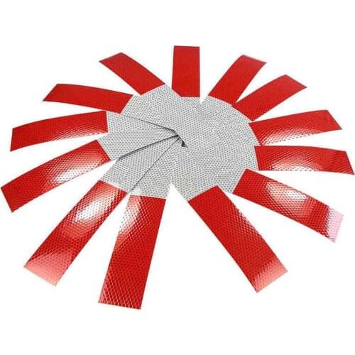 Car Reflective Signs Stickers Car Bright Reflective Stickers Red White Reflective Alert Strip Decal For Car Truck Forklift Motor