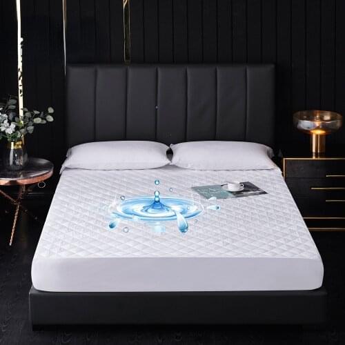 Thick Sanded Cloth Quilted Sheets Waterproof Mattress Protection Cover for Couples Changing Pads Children Elastic Fitted Sheet