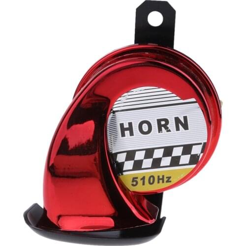 Universal 130dB Motorcycle Truck Car Snail Air Horn Siren Waterproof,Red