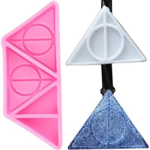 Magic Logo Straw Topper Silicone Mold Cupcake Topper Fondant Cake Decorating Tools DIY Cookie Baking Candy Clay Chocolate Moulds