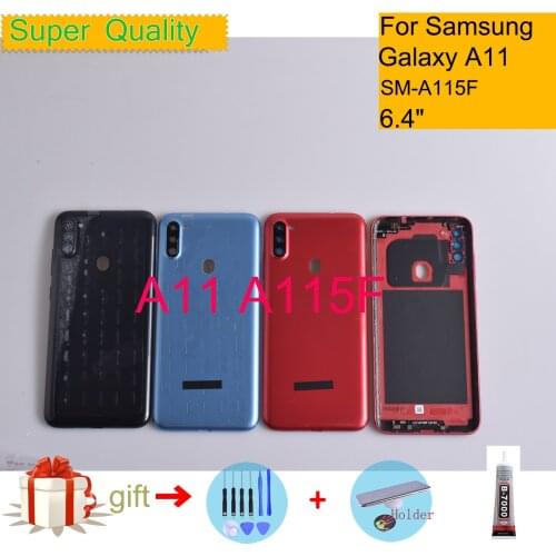 For Samsung Galaxy A11 A115F A115F/DS Housing Back Cover Case Rear Battery Door Chassis Housing Replacement