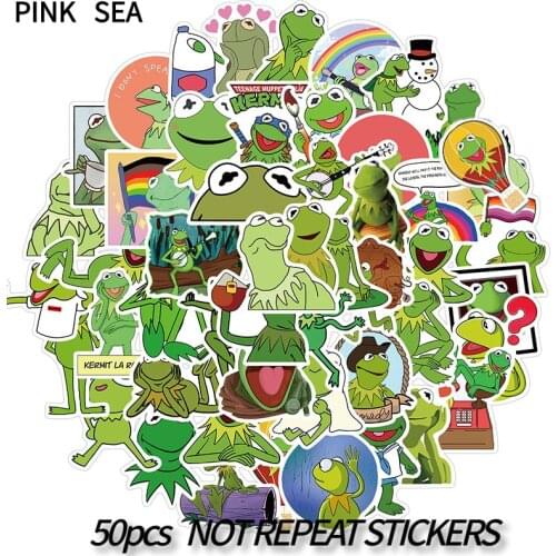 10/30/50Pcs/set Kermit The Frog Cartoon Puppet Sticker For Phone Case Kid Laptop Luggage Skateboard Suitcase Laptop Toys Bicycle