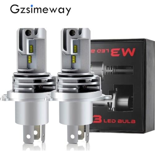 2PCS Mini Size H4 LED H7 car light H1 H8 H9 H11 9005 HB3 9006 hb4 bulbs fog lamp with ZES chip 12000LM 6000K LED auto headlight