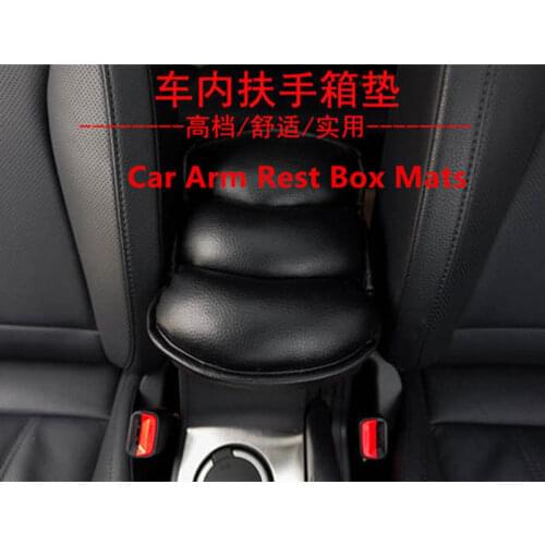 Black 2017 Car Styling Arm Rest Box Mats /Decoration Car Cover/Comfortable Driving Anti - snoring Reminder Car Arm Rest Box Mats