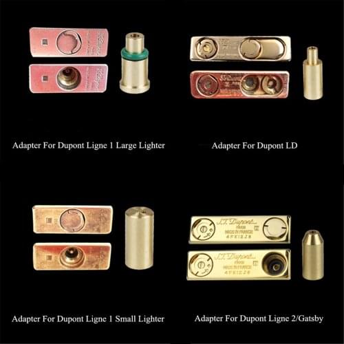 4pcs/Set Brass Copper Nozzle Refill Butane Gas Adapter For S.T Dupont Yellow/Red/Green/Blue Caps Lighter Free Shipping Wholesale