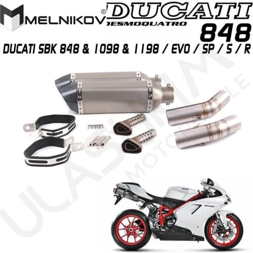 Motorcycle Exhaust middle link pipe Muffler for DUCATI SBK 848 & 1098 & 1198 / EVO / SP / S / R 695 696 795 796 1100 Exhaust
