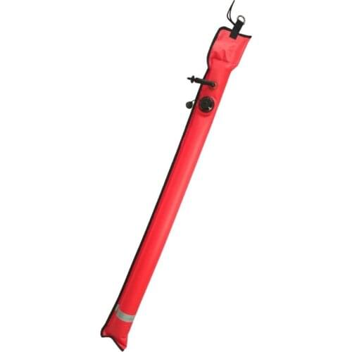 Hot AD-1M Scuba Diving Inflatable SMB Surface Signal Marker Buoy Visibility Float Signal Tube Sausage,Red