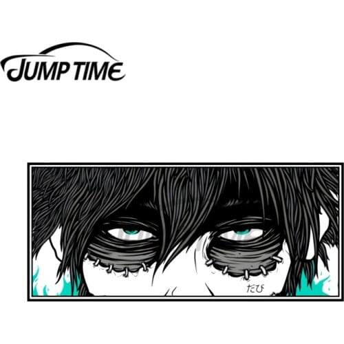 JumpTime 13 x 4.5cm My Hero Academia Dabi MHA Stare Looking Eye Dabi Car Stickers Cartoon Waterproof Decal Bumper Decoration