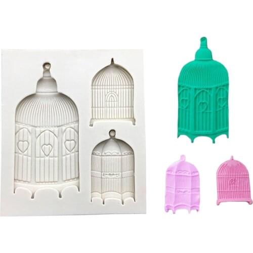 Wholesale 10 pcs Birdcage Silicone Sugarcraft Cupcake Baking Mold Fondant Cake Decorating Tools