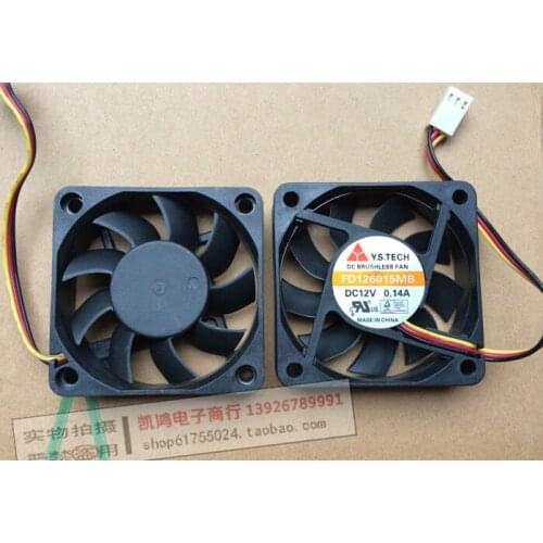 Wholesale: original FD126015MB 6cm 60*60*15 12V 0.14A 3 wire cooling fan
